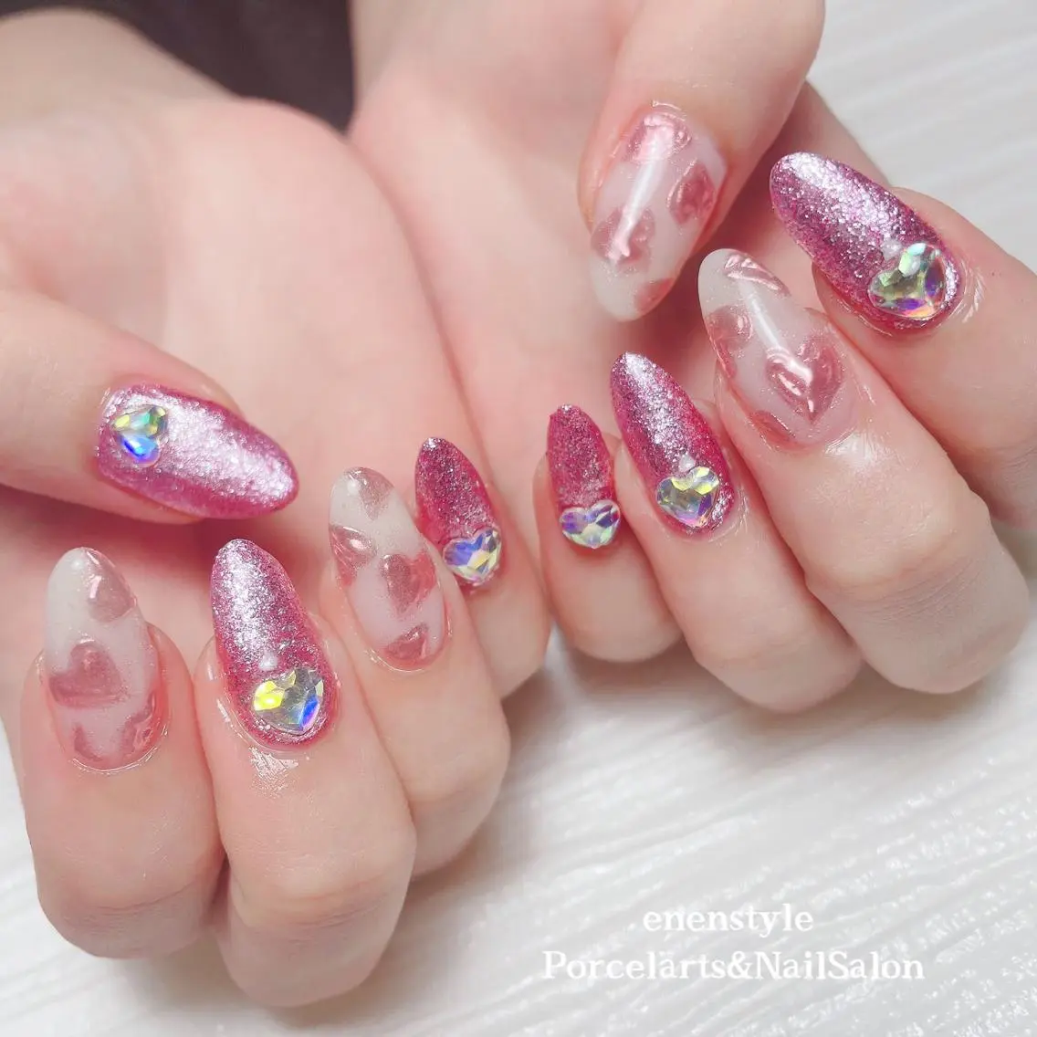 ミディアム ネイル 🐾enen style 🐾のネイルデザイン