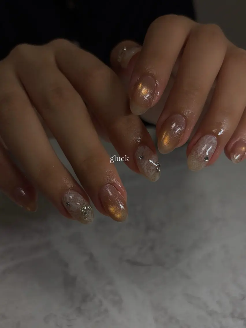 ネイル 持ち込み ハンドネイル gluck sakiのネイルデザイン