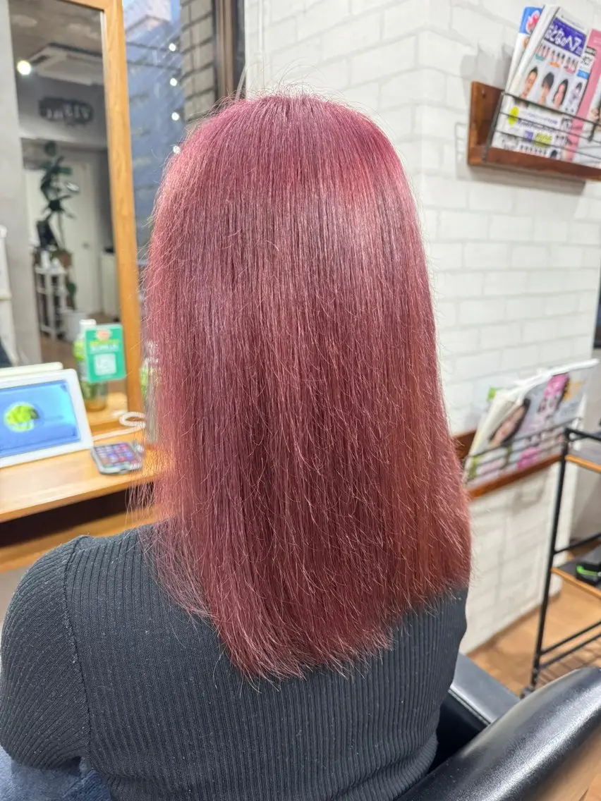 セミロング カラー ラベンダーカラー ピンクカラー ピンクラベンダー カット ヘアカラー ✨ハイトーン カラー福岡拓也✨のヘアスタイル