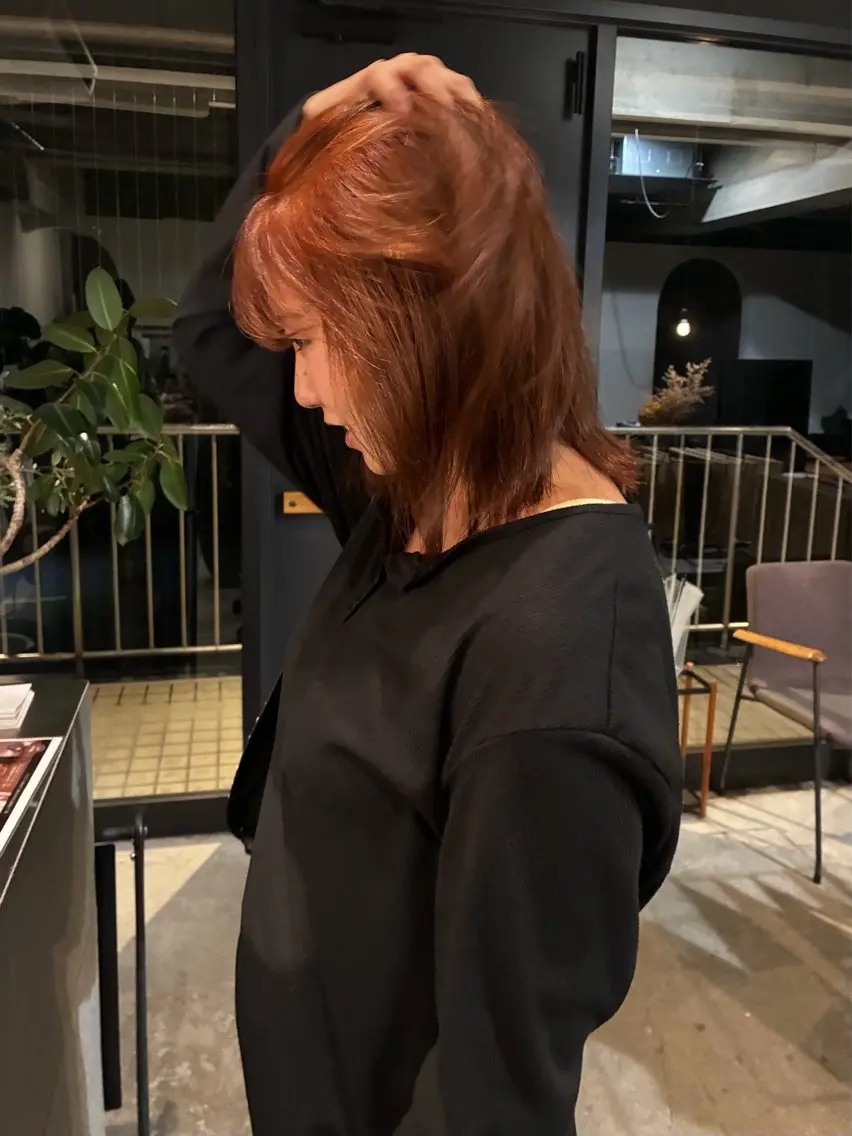 ミディアム カラー ヘアカラー hachino meiのヘアスタイル