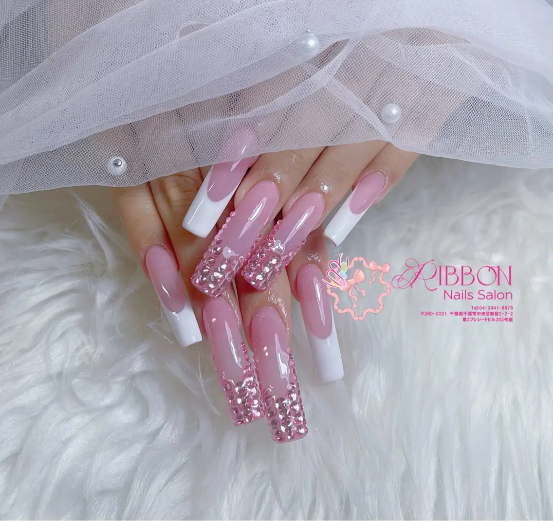 ネイル フットネイル フレンチネイル ジェルネイル マグネットネイル 持ち込み ハンドネイル Ribbonnail salonのネイルデザイン