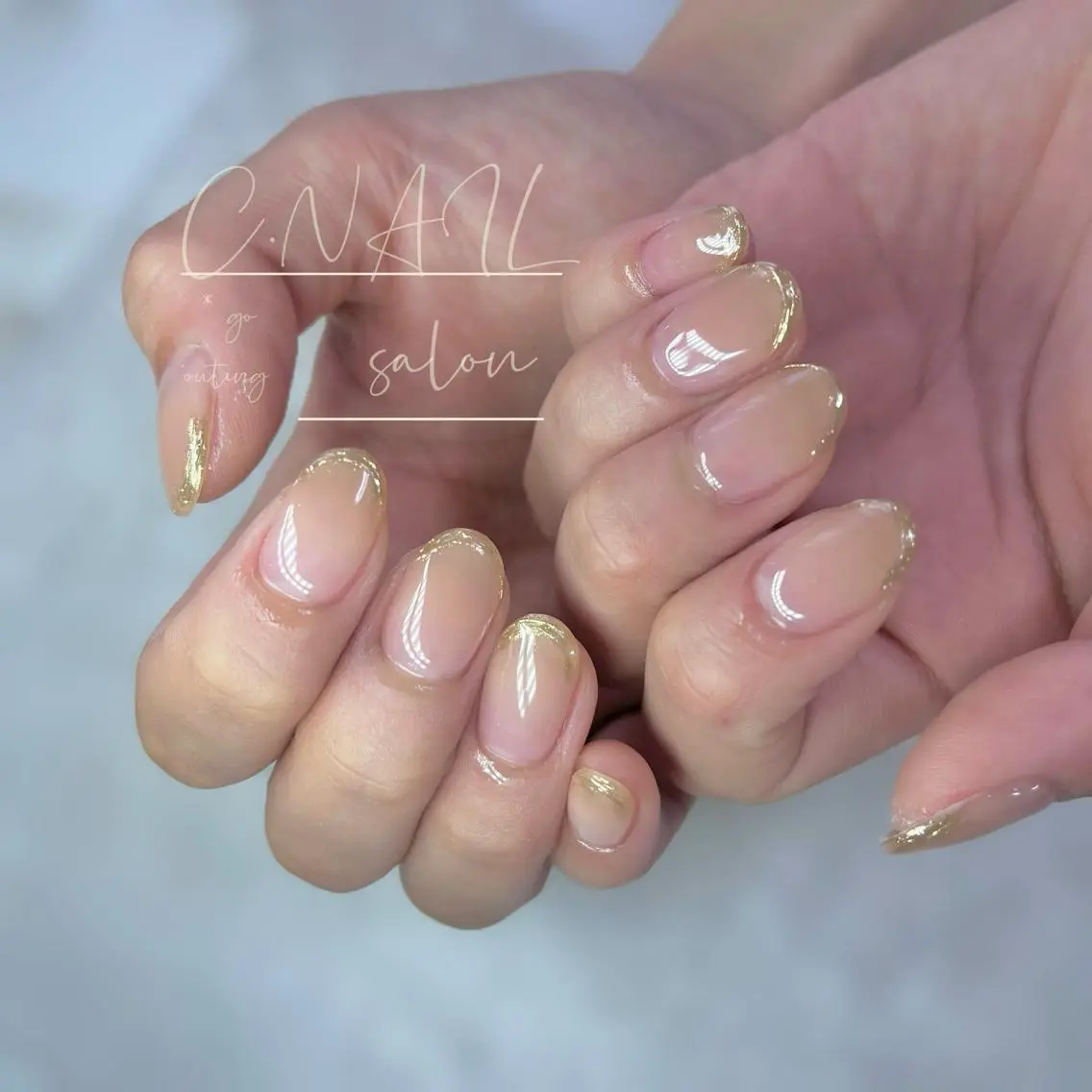 ネイル ミラーネイル ニュアンスネイル オフィスネイル C.Nail &Eyeのネイルデザイン