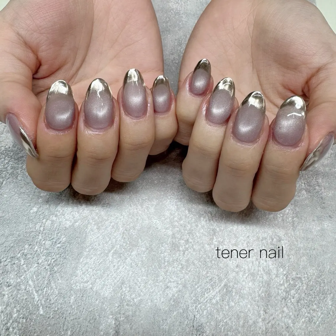 ネイル フレンチネイル ミラーネイル ハンドネイル テネルネイル tener nailのネイルデザイン