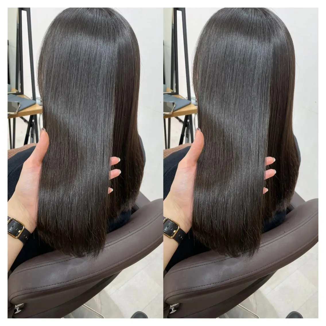 セミロング カット 縮毛矯正 トリートメント 村山 茉衣のヘアスタイル