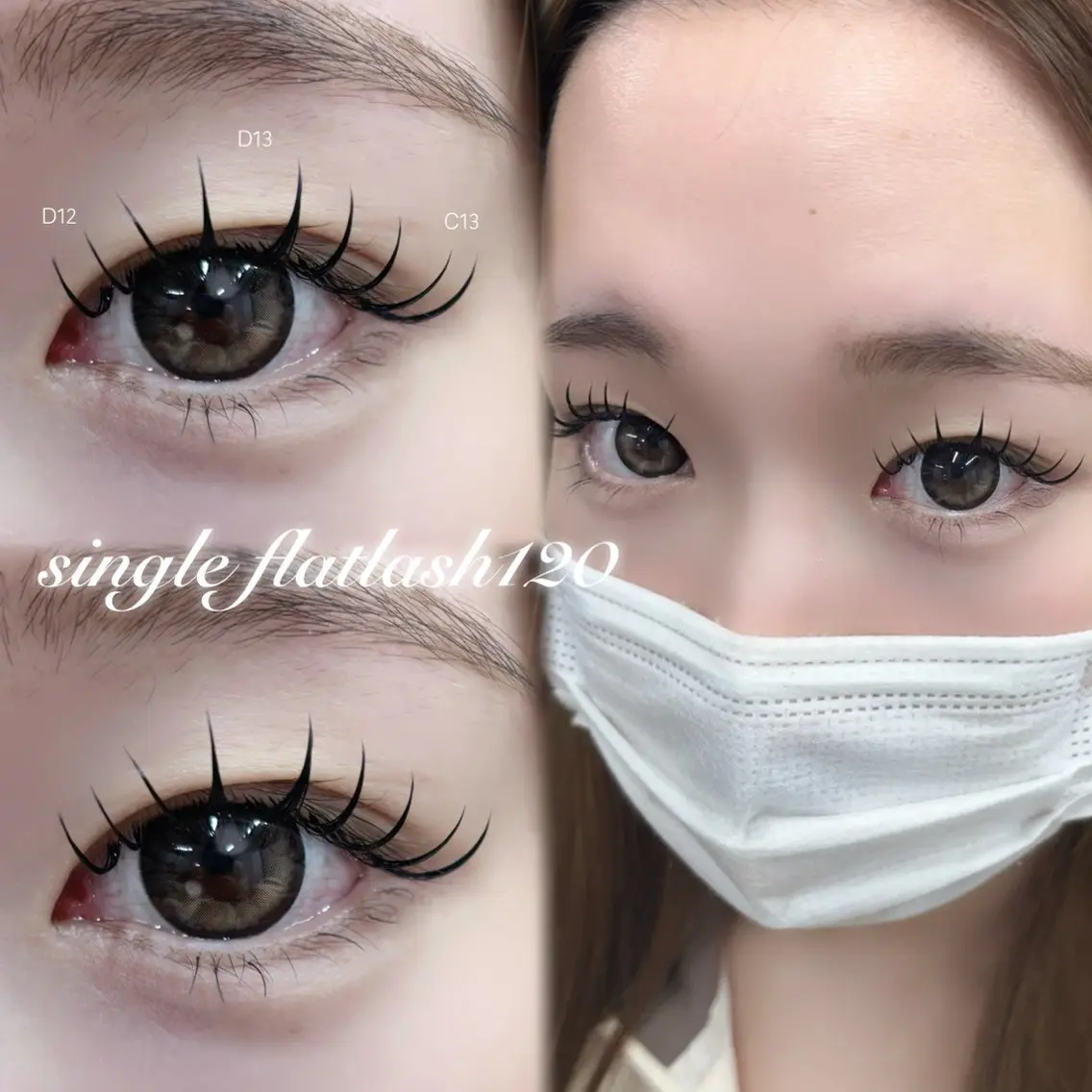 マツエク・マツパ フラットラッシュ PEARL eye ichikaのマツエク・マツパデザイン