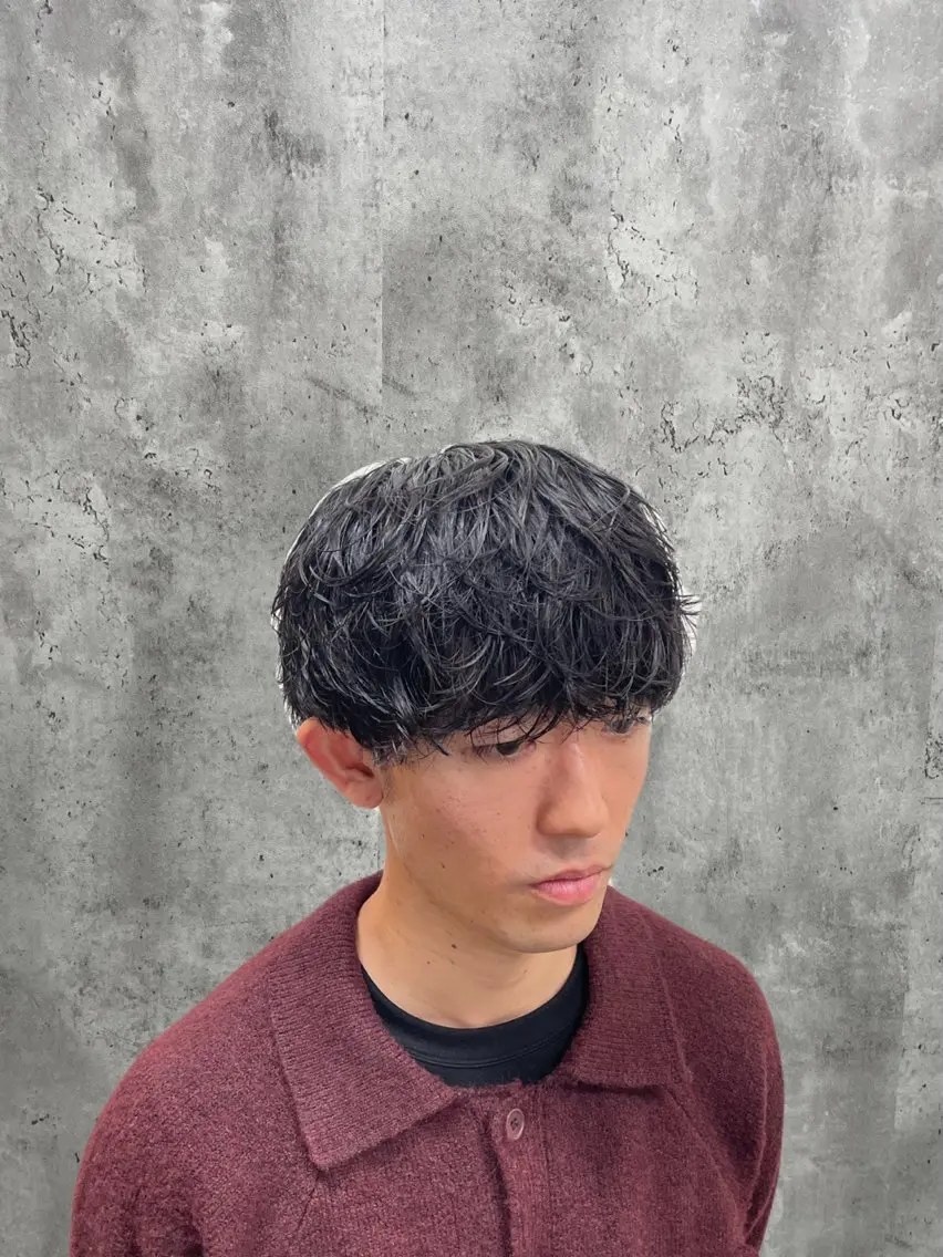ショート パーマ メンズ カット パーマ シャドウパーマ/縦落 ちパーマ 大久保拓実のヘアスタイル