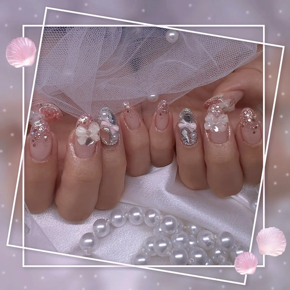 ネイル チークネイル フレンチネイル グラデーション マグネットネイル マグネットフレンチ ハンドネイル ハンドケア Chill Nailsalonのネイルデザイン