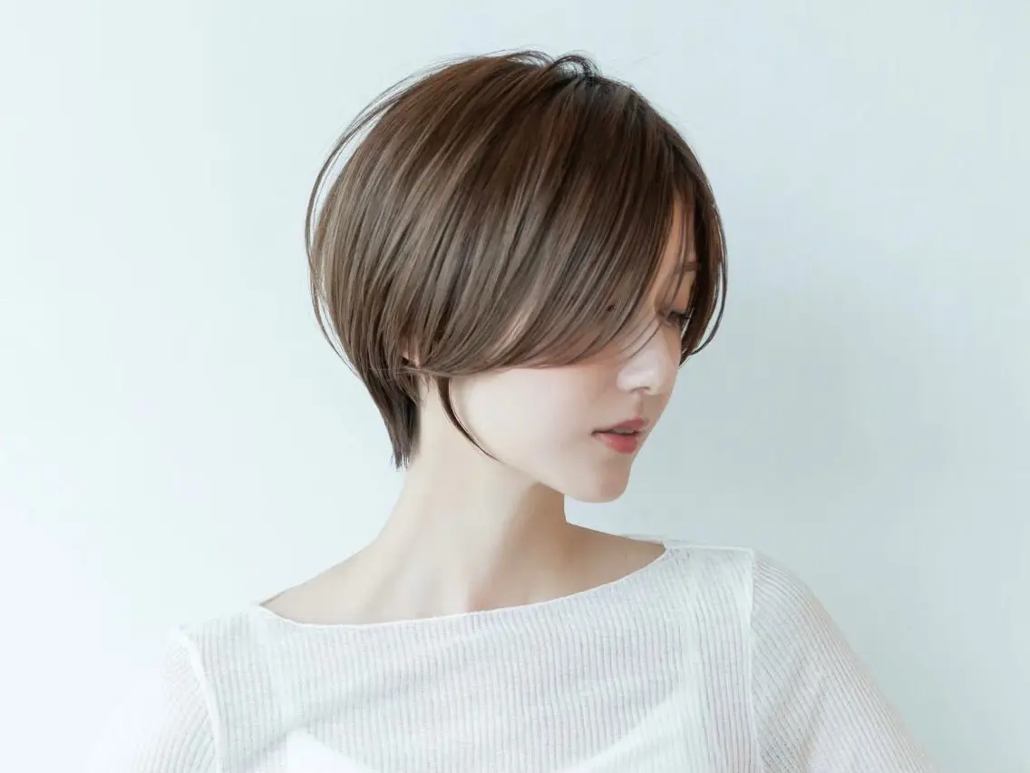 ショート カラー カット ヘアカラー トリートメント 田中航平/渋谷ボブ/ レイヤーボブのヘアスタイル