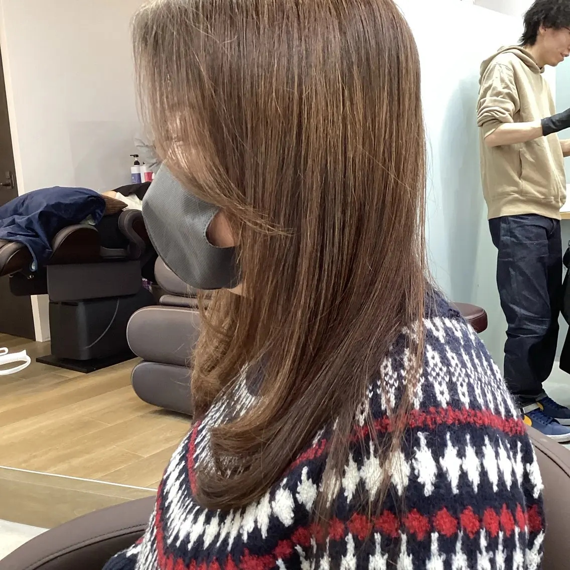 セミロング レイヤーカット 似合わせカット カット ヘアカラー トリートメント a-o岡野 こやま しんぺいのヘアスタイル