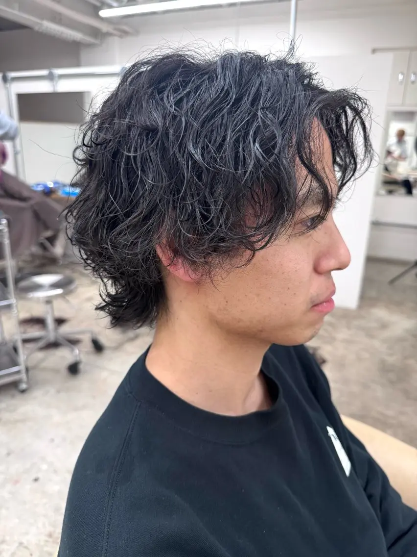ミディアム ミディアムパーマ ウルフカット カット パーマ Tsuyoki .のヘアスタイル