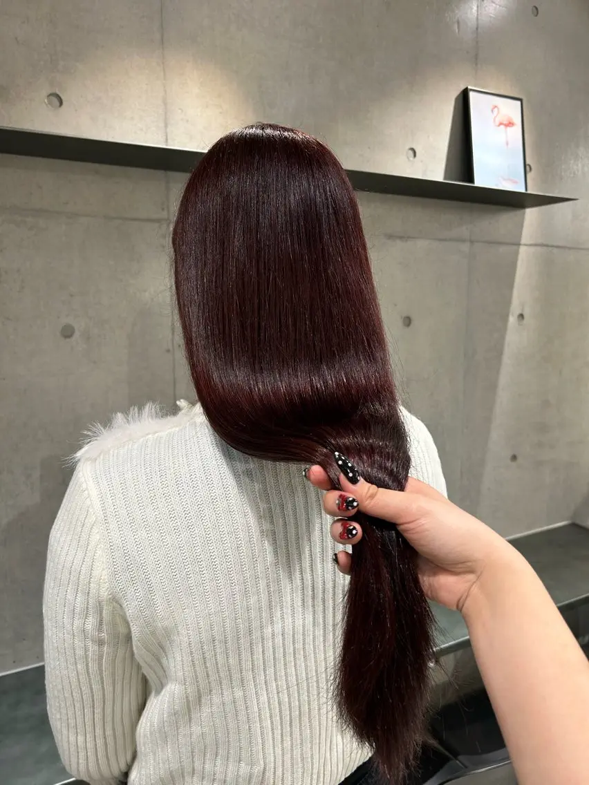 ロング カラー ヘアアレンジ ヘアカラー トリートメント ボブ艶モテカラー🫧 カリンのヘアスタイル