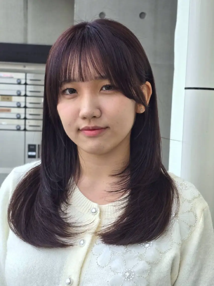 カラー セミロング ブラウンカラー ショコラブラウン レイヤーカット カット ヘアカラー トリートメント 透明感🫧艶カラー✨ レイヤー✂渡辺祐輔のヘアスタイル