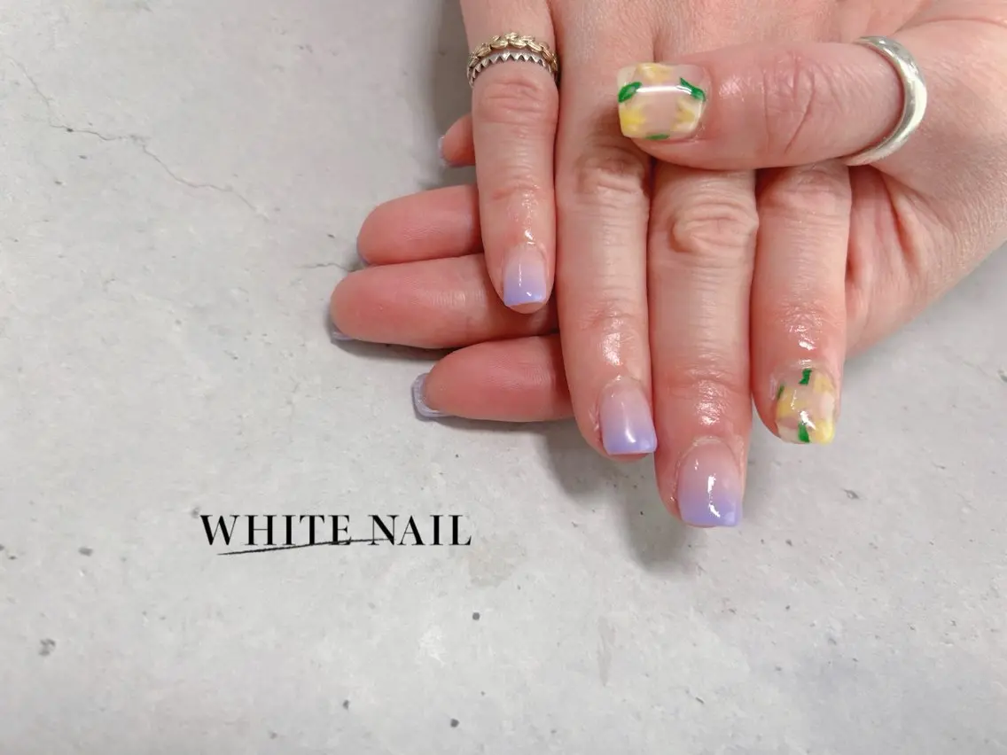 ネイル ハンドネイル WHITE NAIL ホワイトネイルのネイルデザイン