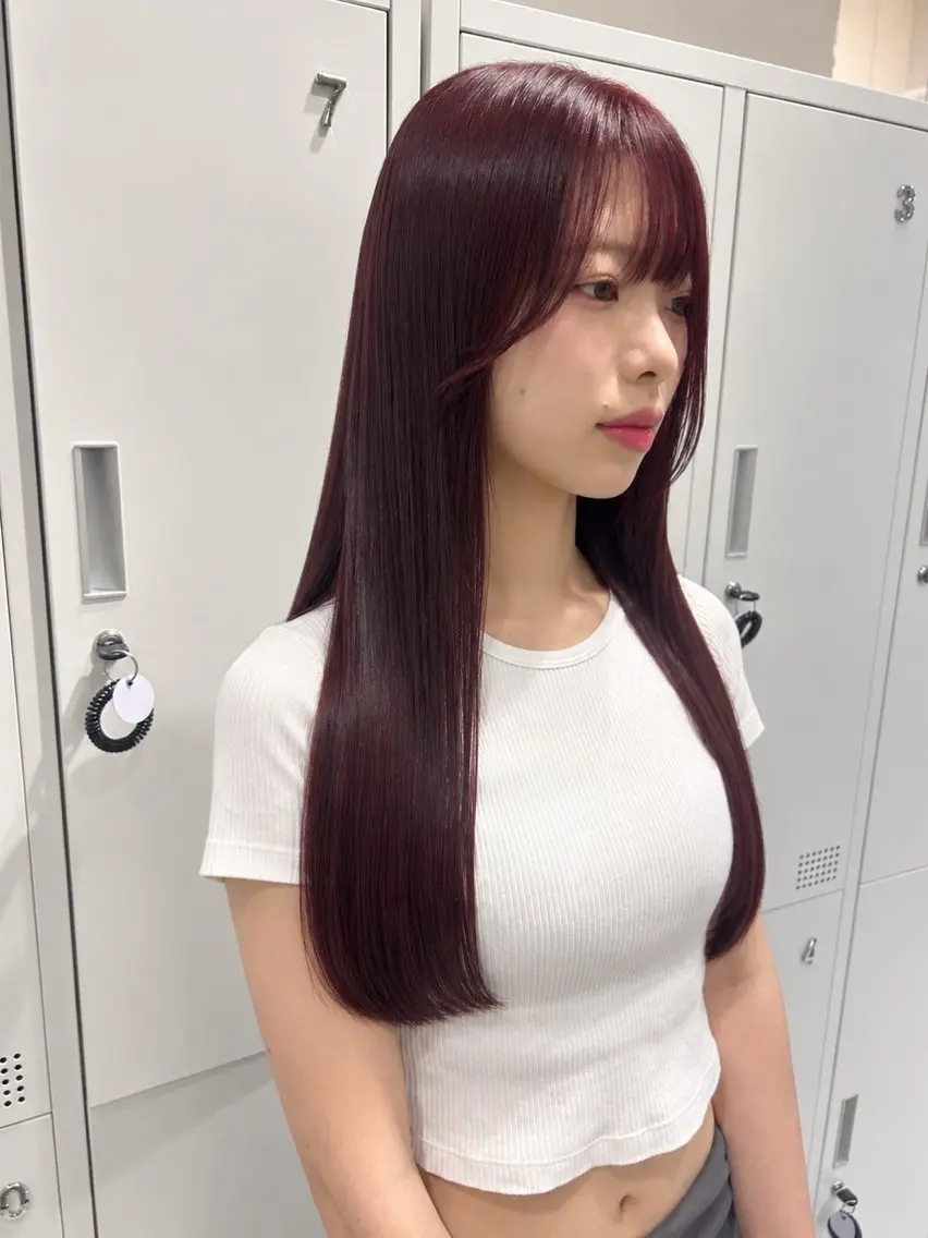 ロング カラー ヘアカラー トリートメント kaho🫧 オリーブ/艶髪のヘアスタイル