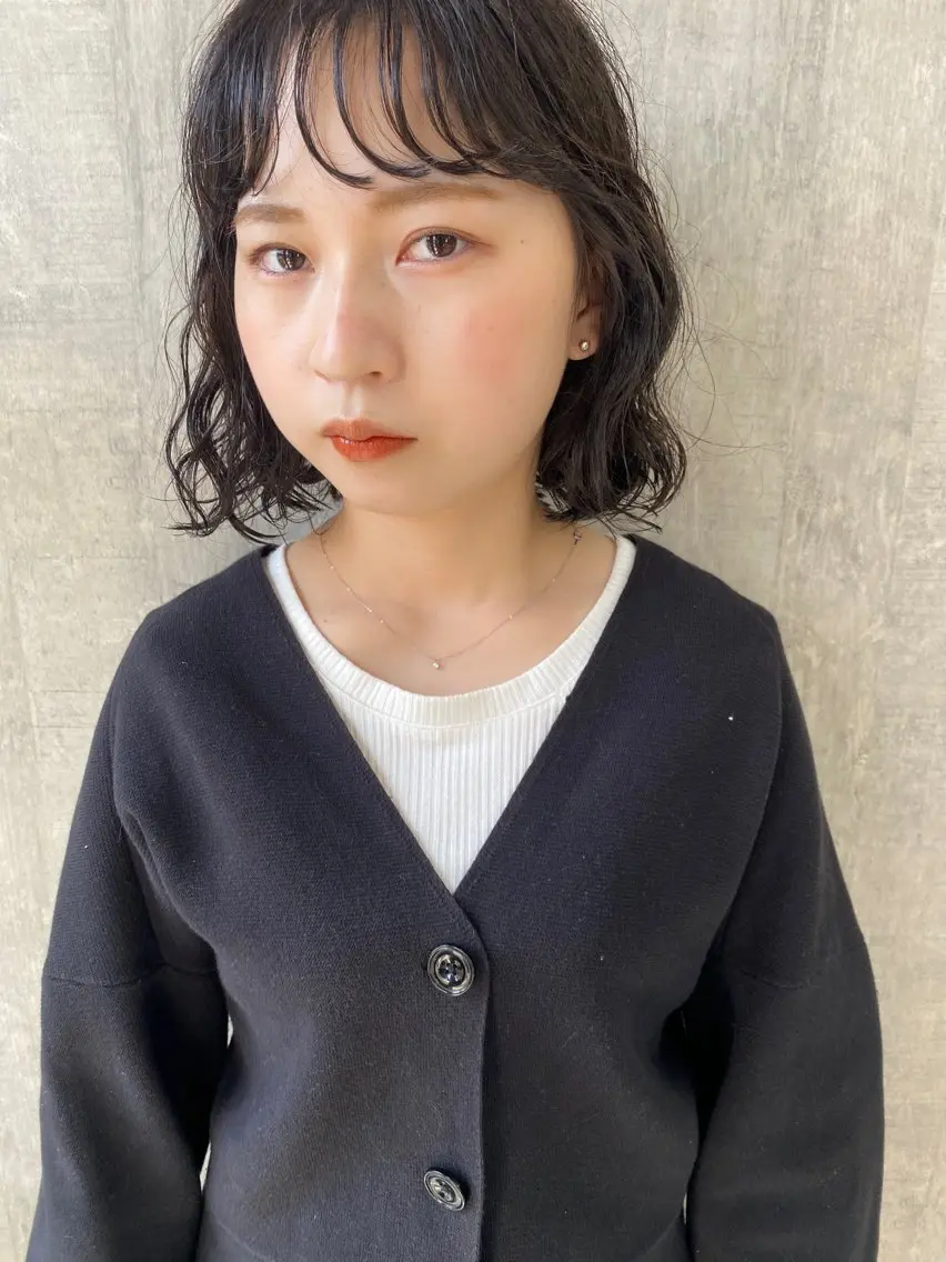 ミディアム ミディアムパーマ -福岡博多筑紫口- 大津成美のヘアスタイル