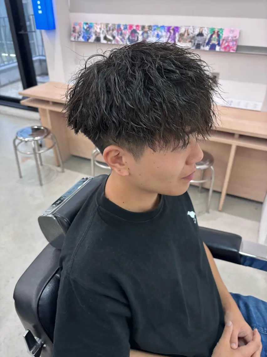 パーマ メンズ カット パーマ トリートメント 土岐/メンズ専門 パーマ特化美容師🌀のヘアスタイル