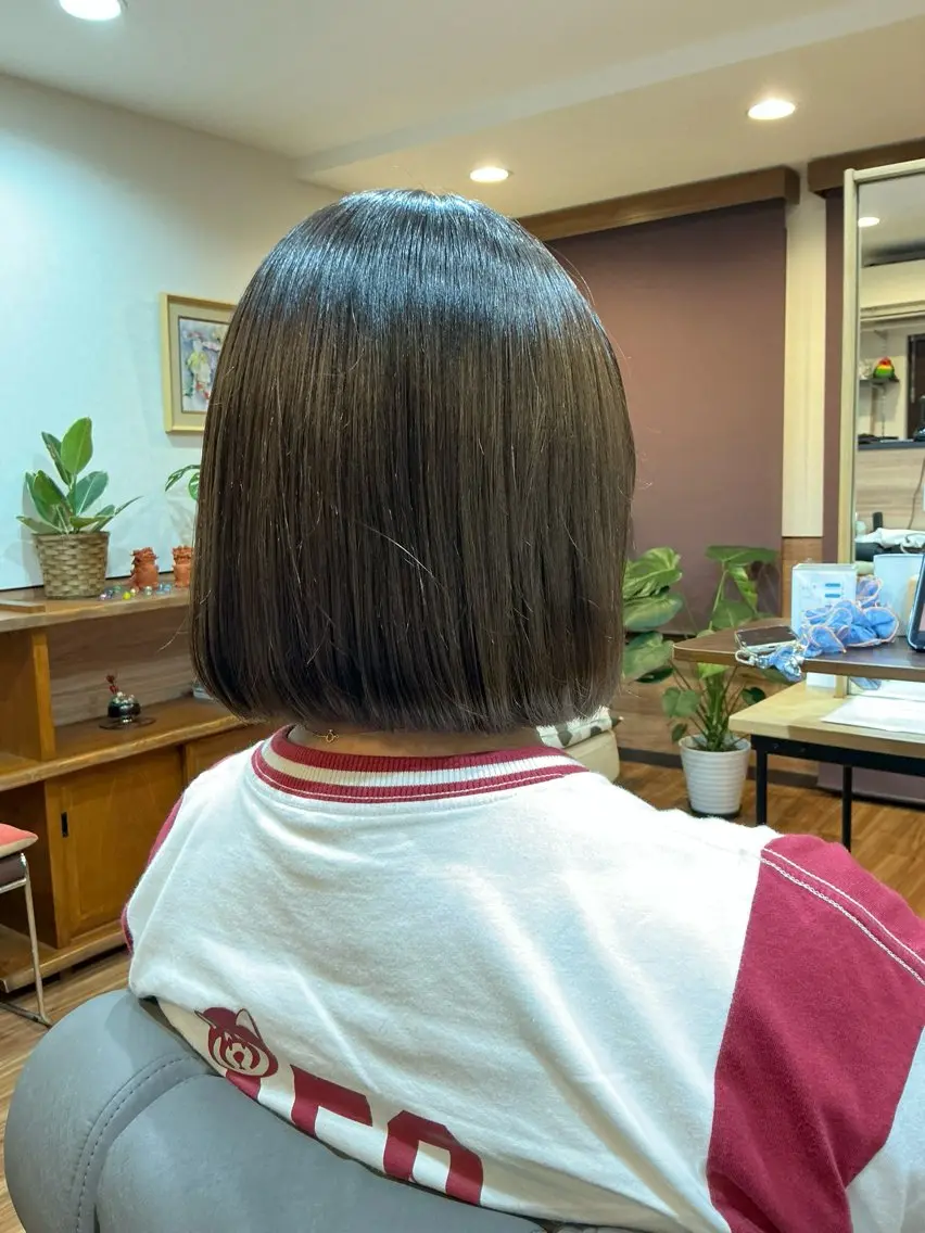 ショート カット 縮毛矯正 Annon プライベートサロンのヘアスタイル