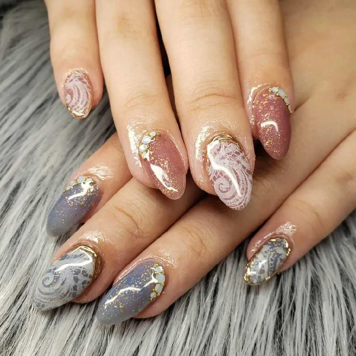 ネイル レース ミラーネイル Nail salon Coco【溝の口駅】のネイルデザイン