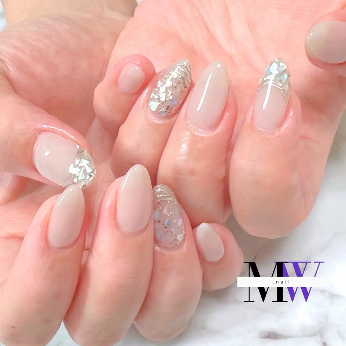 ネイル フレンチネイル ハンドネイル MW .nailのネイルデザイン