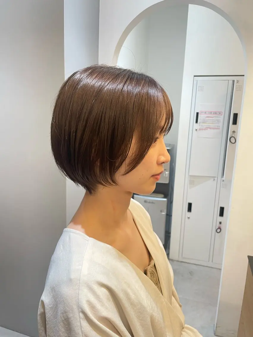 ショート ショートボブ ハンサムショート 丸みショート ボブ くびれヘア カット 尾崎 弘和のヘアスタイル