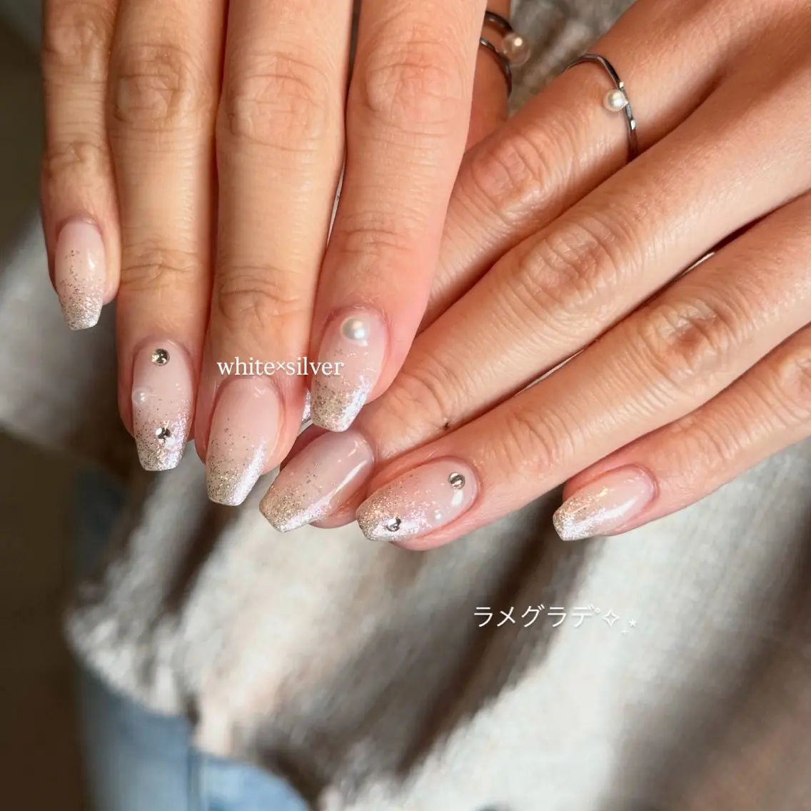 ネイル グラデーション ラメ(グリッター) ラメグラデーション mii 🎀のネイルデザイン