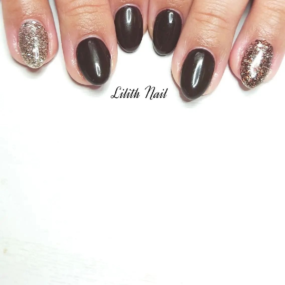 ネイル ラメ(グリッター) ハンドネイル Lilith Nailのネイルデザイン