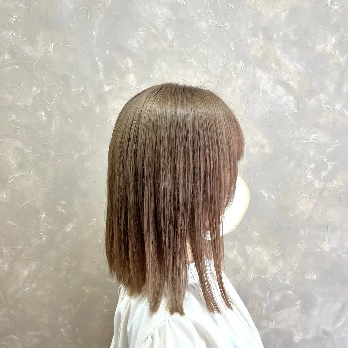ミディアム カラー ブラウンカラー 透明感カラー ダブルカラー ミルクティーブラウン カット ヘアカラー 有田裕真 【ブリーチカラー】のヘアスタイル