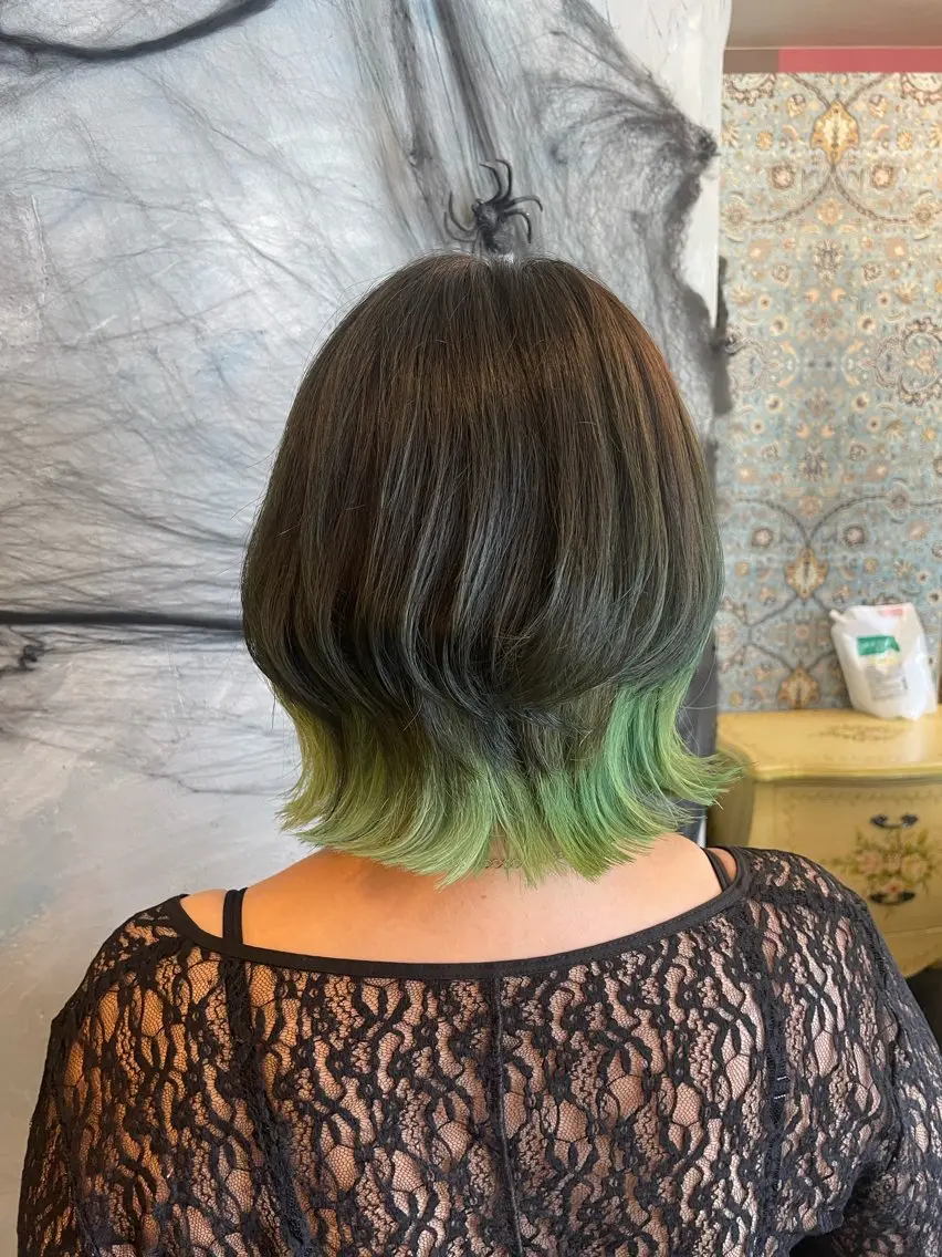 ミディアム ボブ ウルフカット hair make echo滿木あい花のヘアスタイル