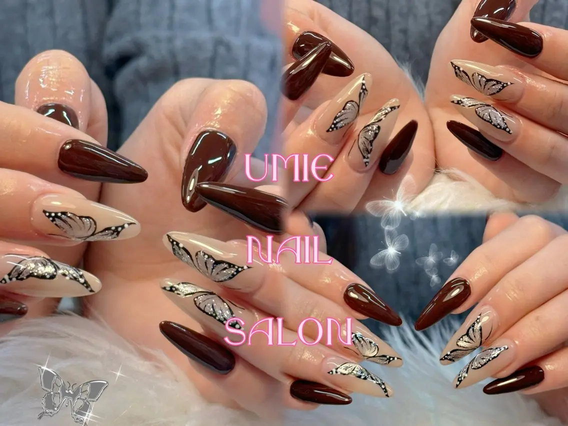 ネイル フットネイル フレンチネイル グラデーション キラキラネイル 韓国ネイル ハンドネイル UMIE NAIL SALONのネイルデザイン