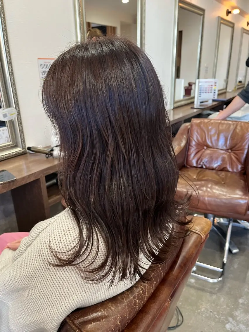 セミロング 🫧透明感カラー× レイヤー🫧HARUのヘアスタイル
