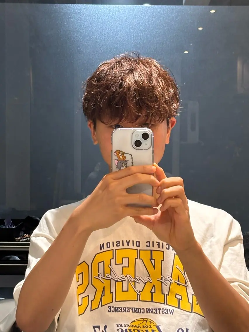 メンズカット+カラー+パーマの写真