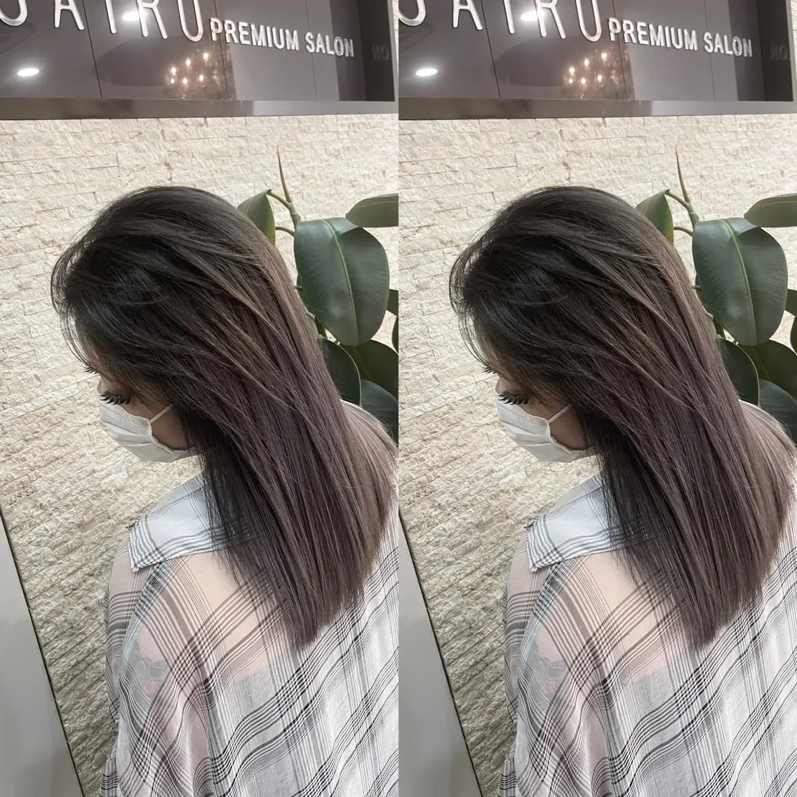 セミロング ヘアカラー トリートメント Y Uのヘアスタイル