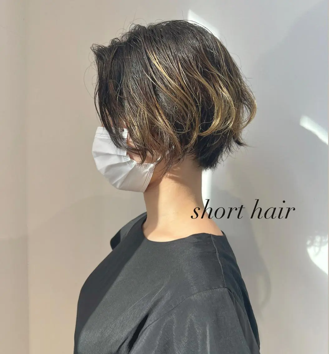 ショート パーマ ショートボブ ボブ ショートヘア ニュアンスパーマ ショート/ボブ ⌒shioriのヘアスタイル