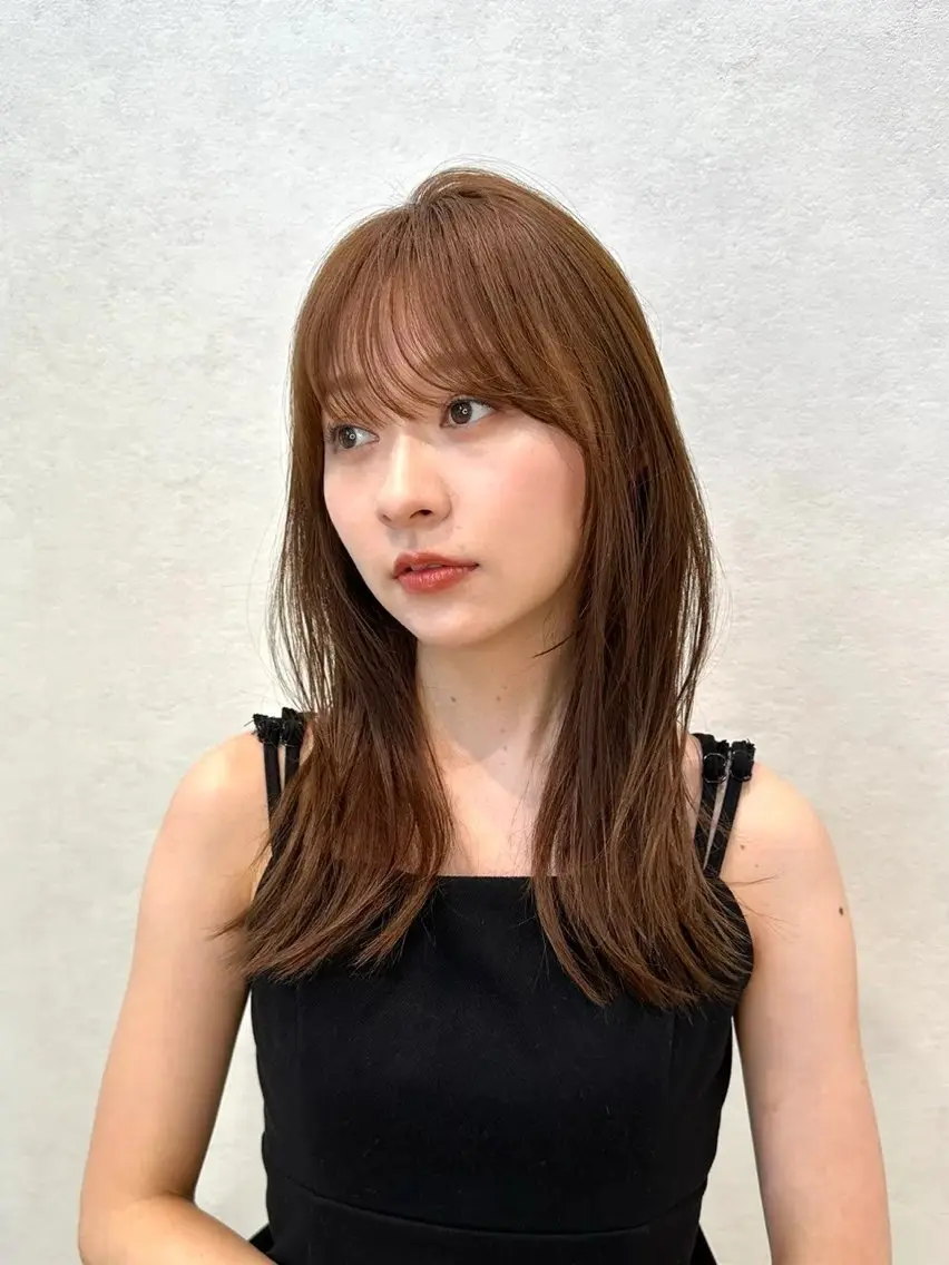 ロング カラー パーマ トリートメント ヘッドスパ kazuki【顔周り ×レイヤーカット】のヘアスタイル