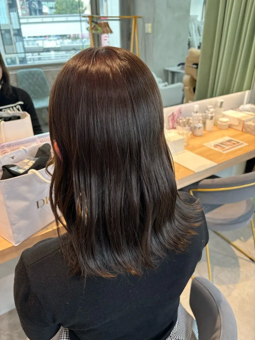 セミロング カラー りあの🎀 /暖色カラー🍒のヘアスタイル