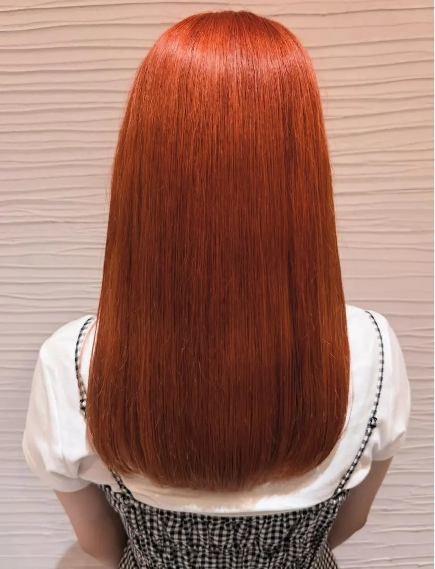 【全頭ワンブリーチ＋オンカラー】の写真
