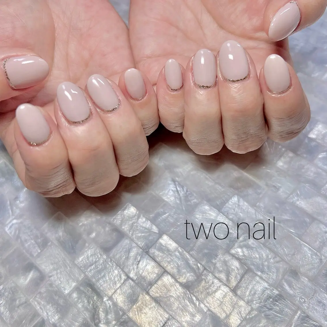 ネイル ネイルチップ ホワイト ハンドネイル two nailのネイルデザイン