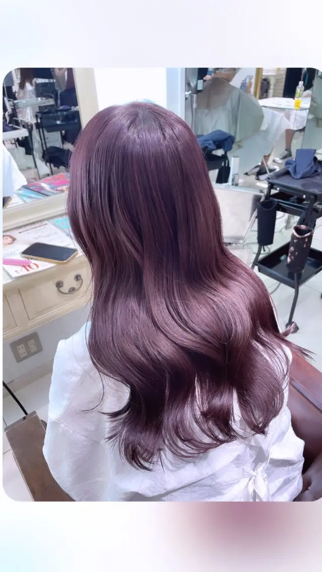 ロング カラー ラベンダーカラー ‎Lby home 🪽mikuのヘアスタイル