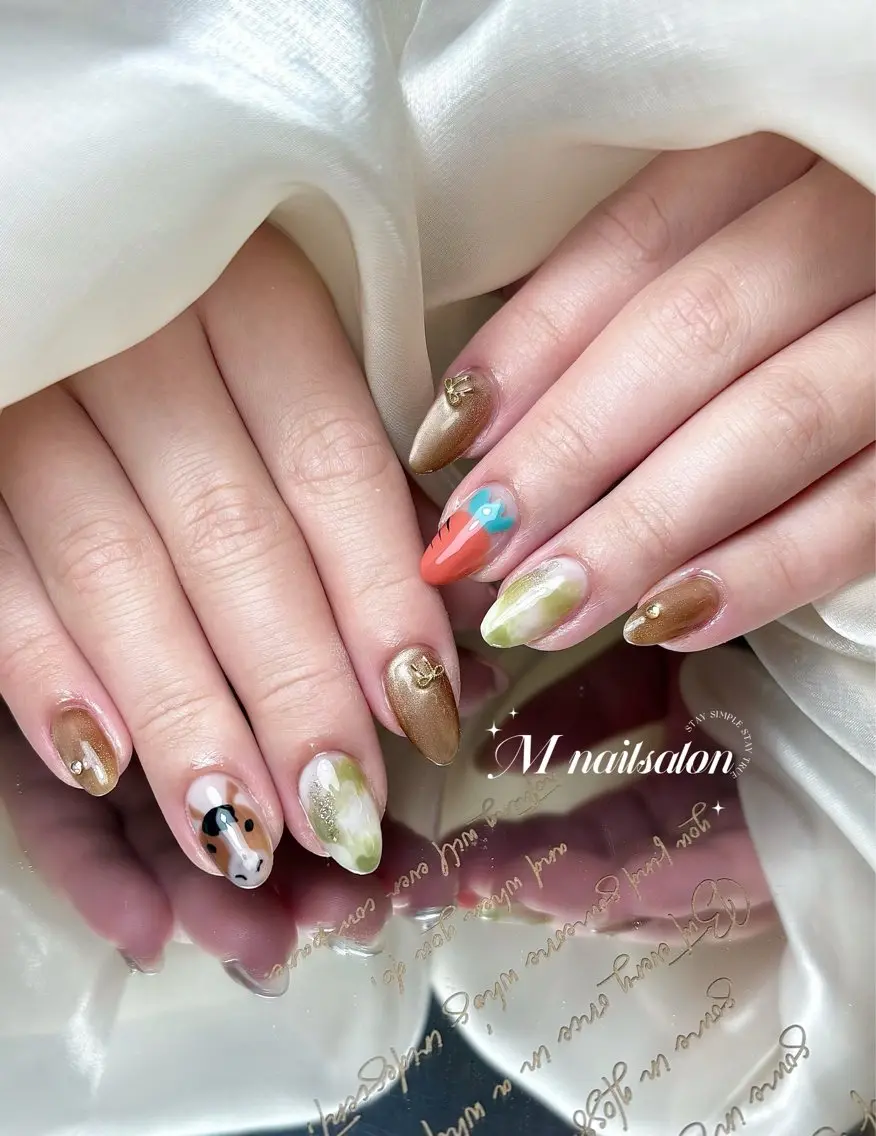 ネイル ハンドネイル M🌷nail 長さだし専門店のネイルデザイン