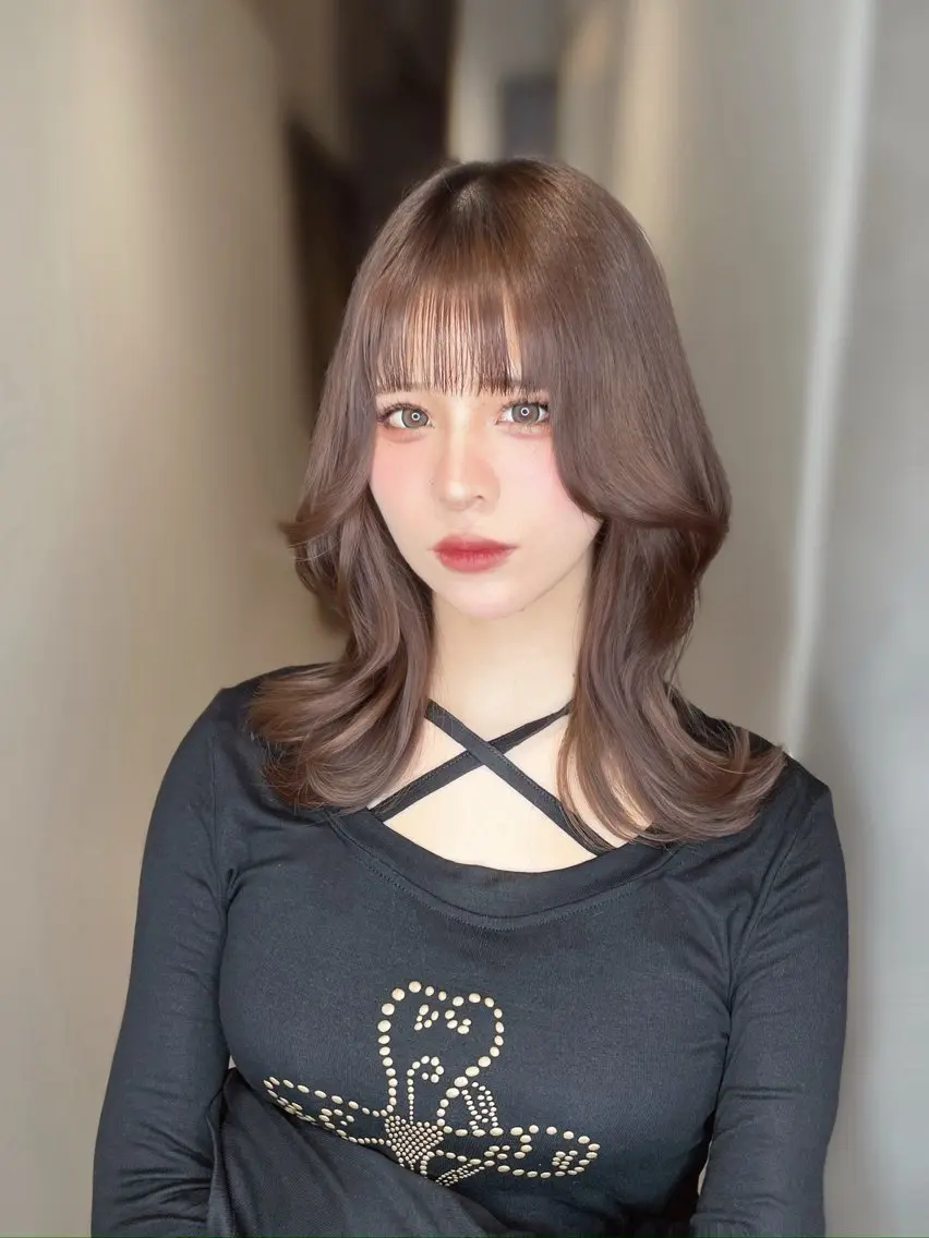 ミディアム カラー 透明感カラー 髪質改善 カット ヘアカラー トリートメント 今井 勝也のヘアスタイル