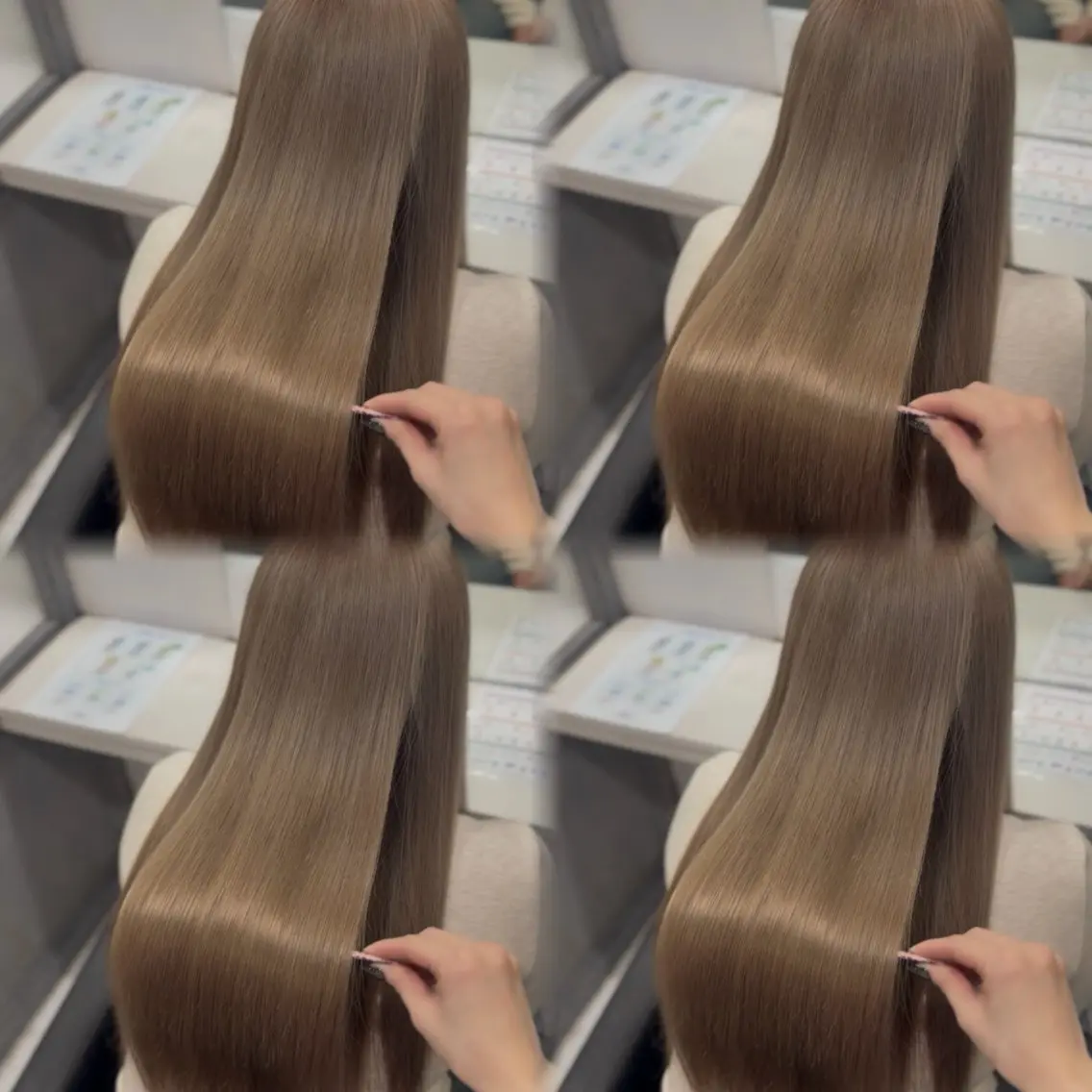 ロング カラー ヘアカラー トリートメント 🦋REISA🦋 エクステ×ハイトーンのヘアスタイル