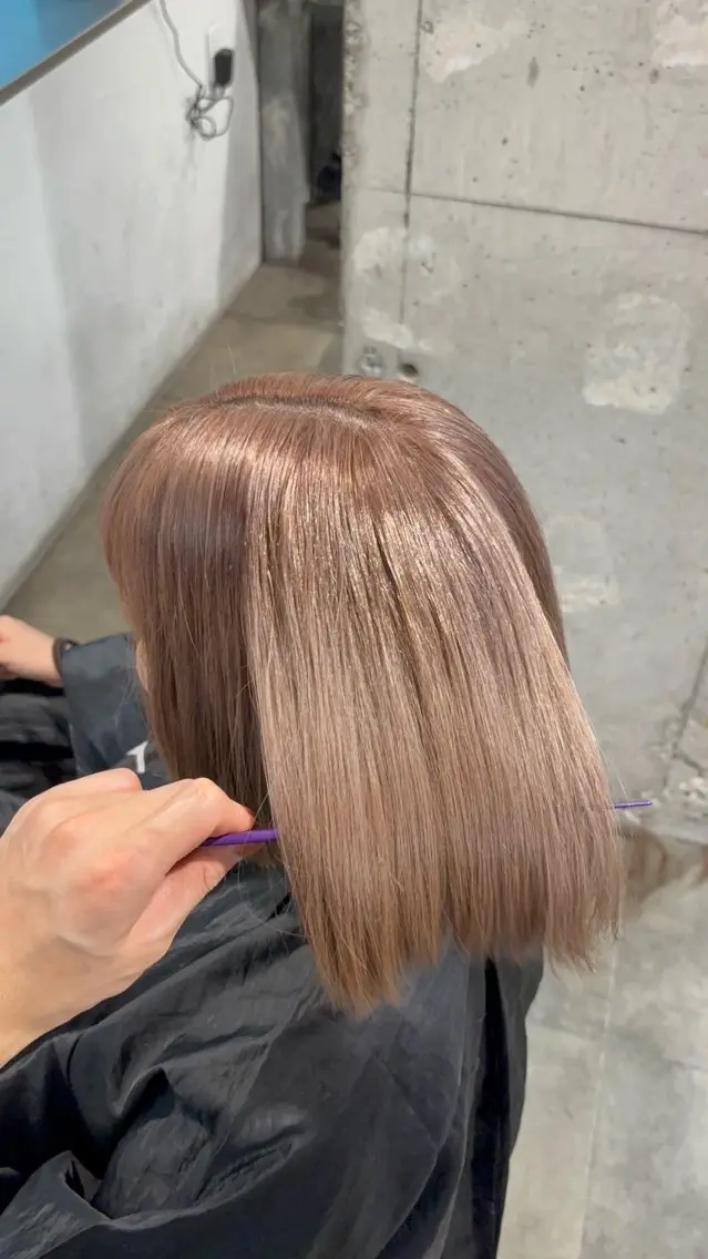 ミディアム カラー ヘアカラー トリートメント ヘッドスパ 🌈横浜ハイトーン 美容師🌈のヘアスタイル