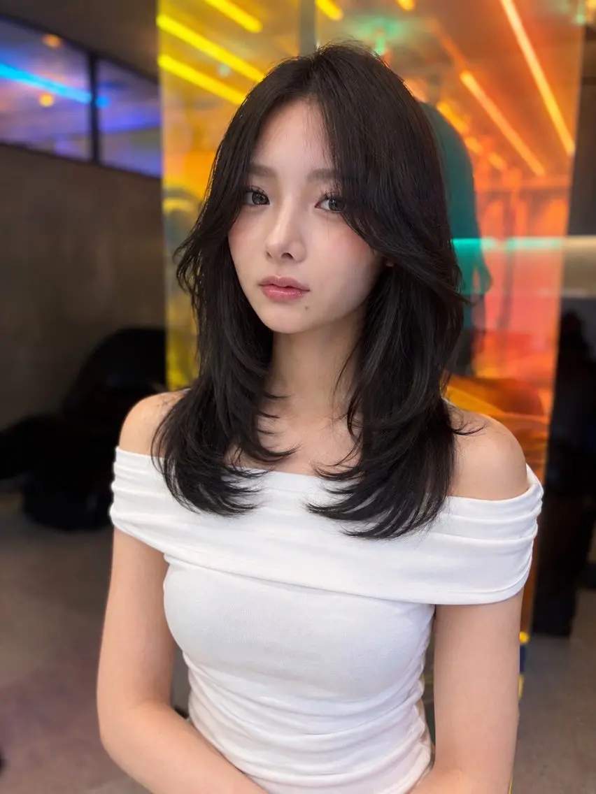 ミディアム カット ヘアカラー トリートメント ✨縮毛矯正✨レイヤー ホウダカズヒロのヘアスタイル