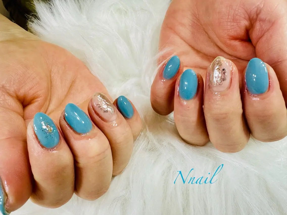 ネイル シンプルネイル 夏ネイル ハンドネイル 🌿Nnail🌿 プライベートサロンのネイルデザイン