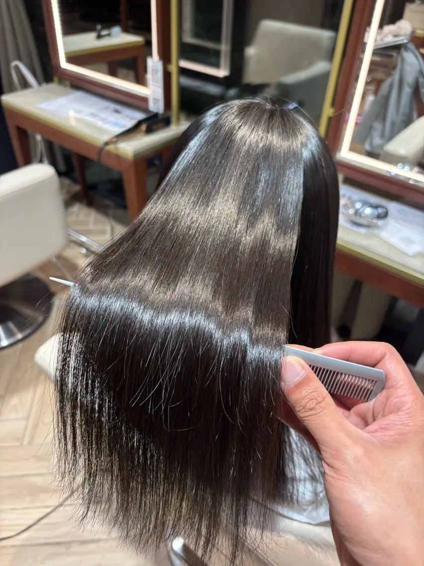 ロング 縮毛矯正 山中 あるのヘアスタイル