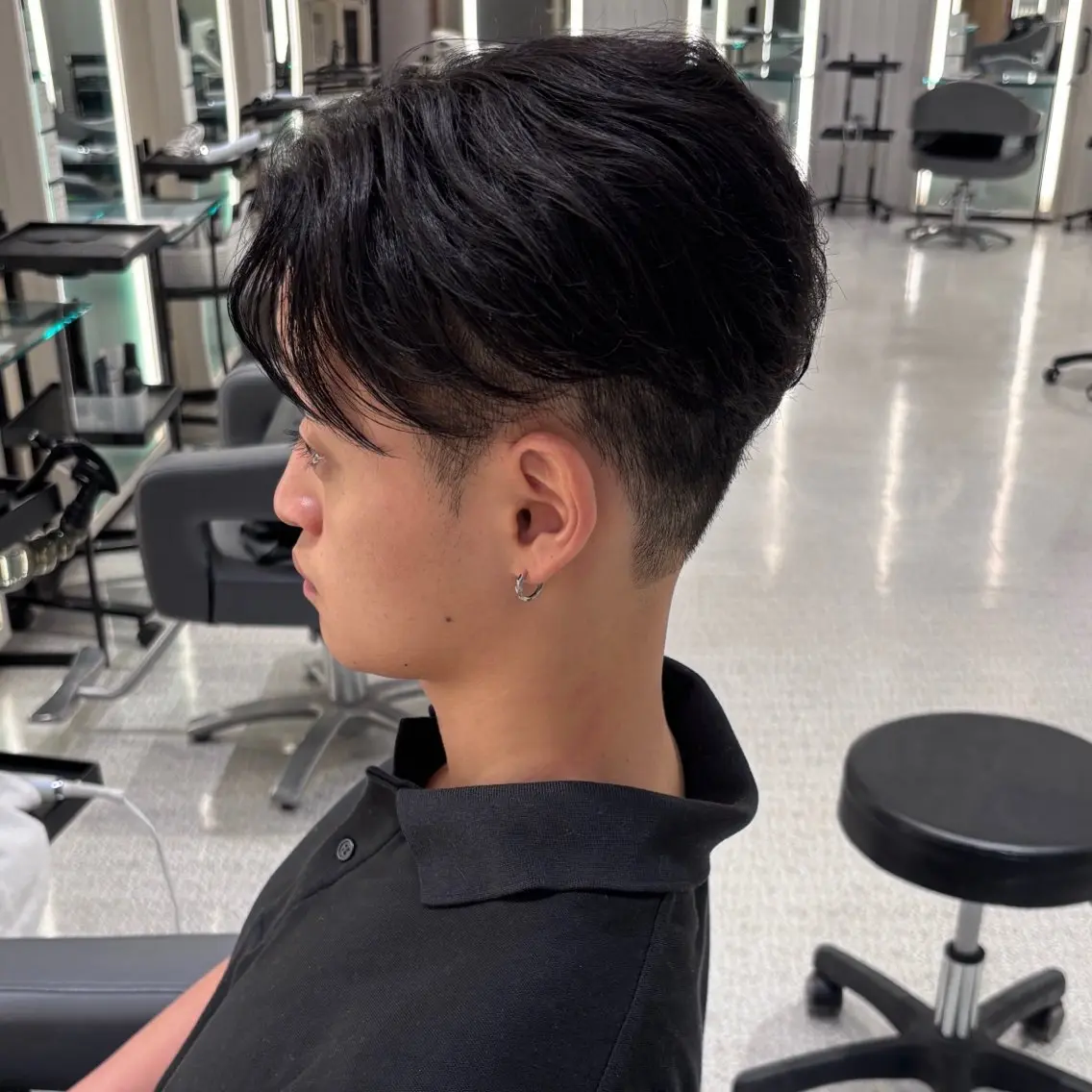ショート メンズ センターパート 田中 洸多のヘアスタイル