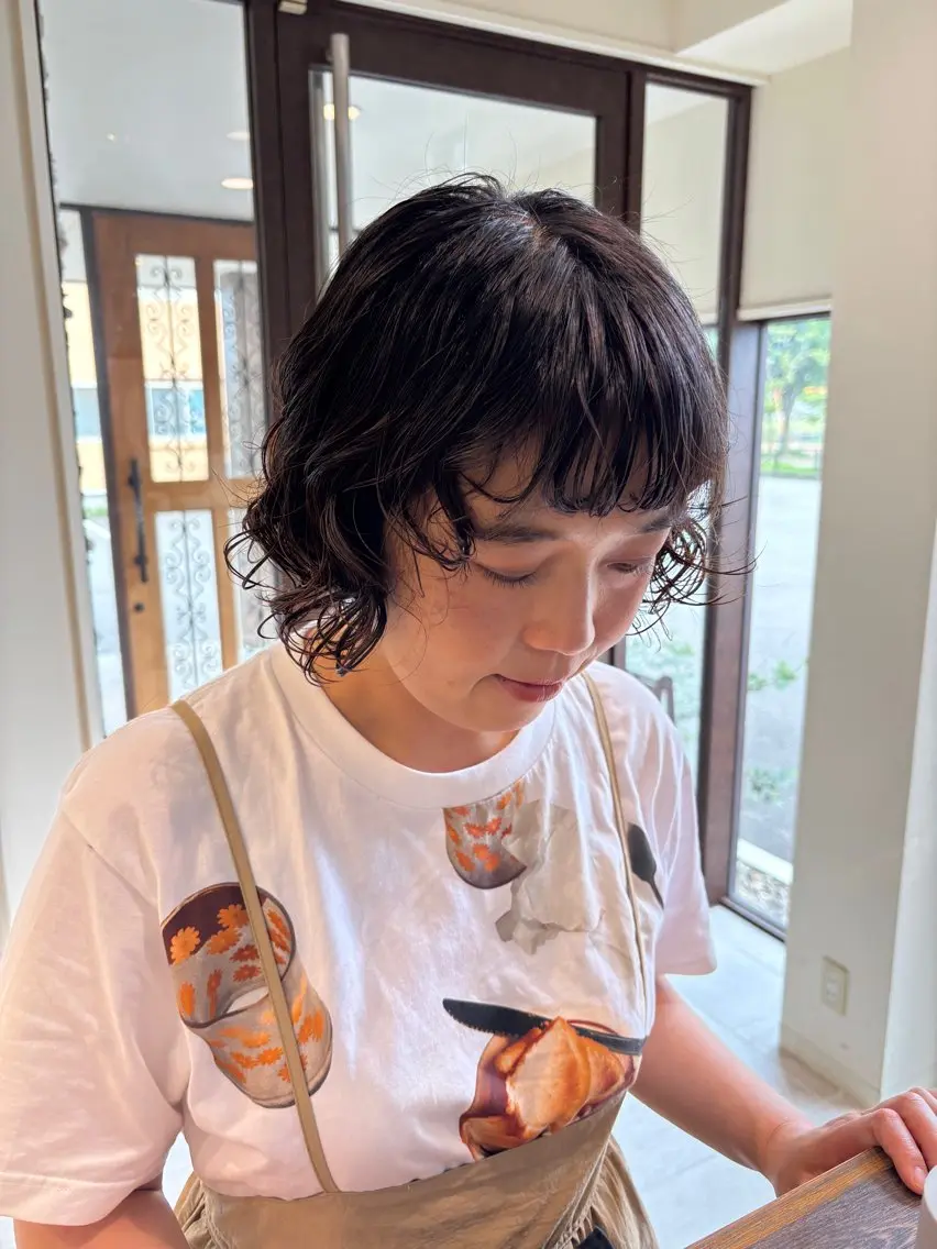 パーマ ボブ emu minekoのヘアスタイル