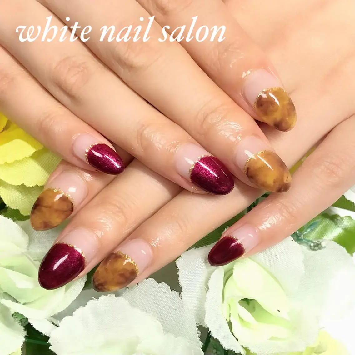 ネイル ジェルネイル ハードジェル 持ち込み ソフトジェル ハンドネイル white nail salonのネイルデザイン