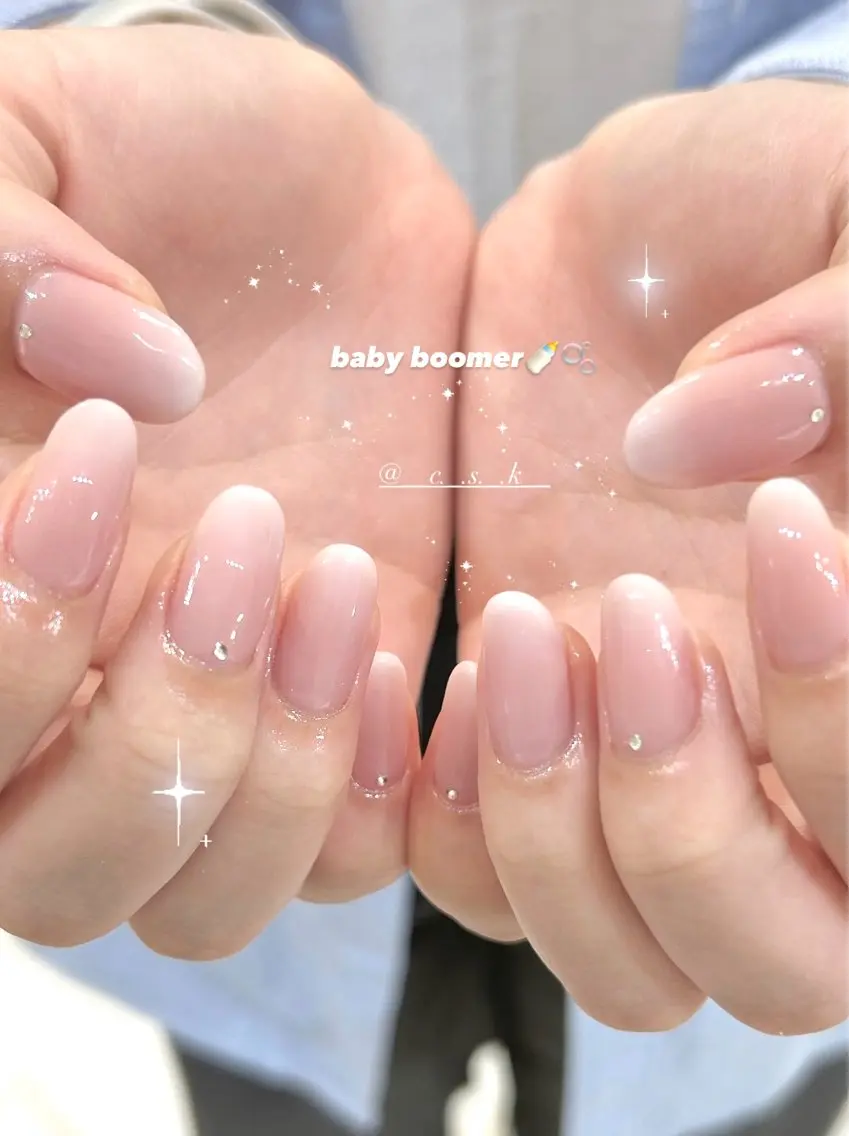 ネイル チークネイル フレンチネイル ジェルネイル ガーリー マグネットネイル ハンドネイル 🎀チーク/ちゅるん 🫧chisa🎀のネイルデザイン