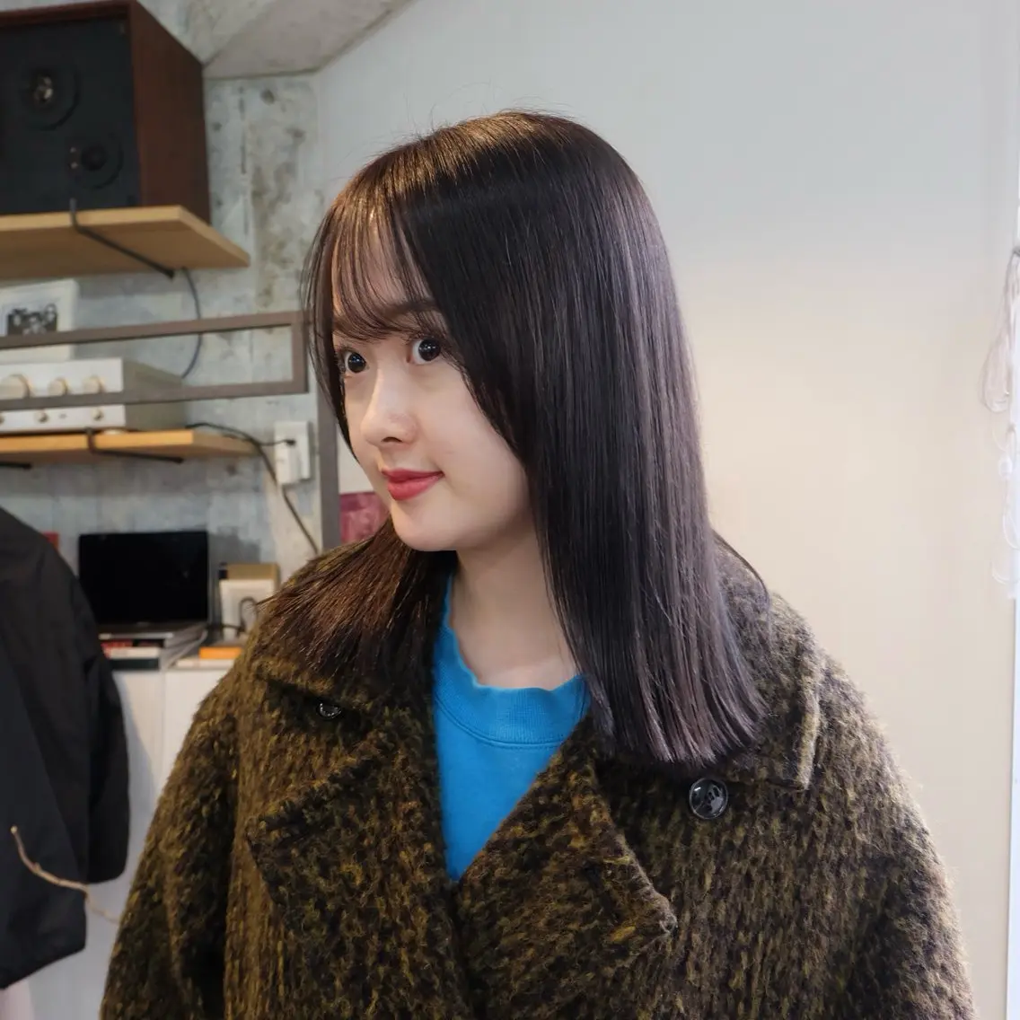 ミディアム 縮毛矯正 佐藤 しずくのヘアスタイル